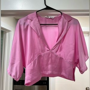 Zara crop top, satin, brand new
